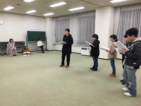 第44回花巻市民劇場立ち稽古のようす(3)